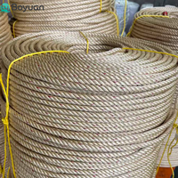 Corde en polypropylène (PP) à 3 brins résistante aux UV, corde de quai en plastique, corde de mouillage torsadée pour bateaux, filet de pêche marin