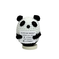 Poupée décorative artisanale en fil crocheté, motif chat, baleine, beignet, animal original, avec carte émotionnelle positive, pour adulte