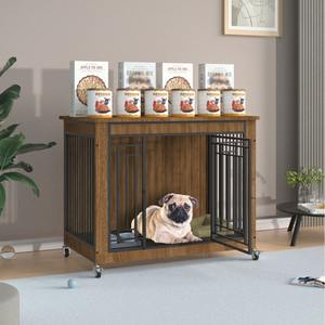 Nouvel arrivage Plateau métallique <span class=keywords><strong>en</strong></span> bois moderne <span class=keywords><strong>pour</strong></span> intérieur Cage à <span class=keywords><strong>chien</strong></span> Caisse robuste avec fermeture à bouton-pression <span class=keywords><strong>pour</strong></span> les ménages - Product Image 1