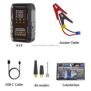 Avviatore per Auto da 2000A con Compressore d'Aria Avviatore di <span class=keywords><strong>Batteria</strong></span> Portatile con Pompa ad Aria e Gonfiagomme - Product Image 6