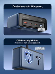 Thiết kế mới LDNIO SC1 2500W phổ 2 cửa Hàng Điện Máy tính để bàn Dải chúng tôi/UK/EU cắm ổ cắm điện với 1 USB-A + 2 USB-C PD sạc - Product Image 6