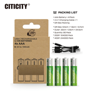 Citicity AAA Pro แบตเตอรี่ลิเธียมไอออนทรงกระบอกแบบชาร์จไฟได้1.5V 600mAh ชาร์จล่วงหน้าได้ยาวนานสำหรับอุปกรณ์อิเล็กทรอนิกส์ขนาดเล็ก - Product Image 4