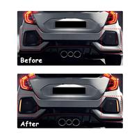 Réflecteur de freinage avec clignotant séquentiel, phare à lentille rouge de Type R LED pour Honda Civic 2016 — 2019