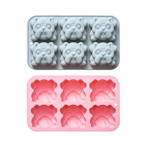 Moule à gâteau M50137 en forme de <span class=keywords><strong>bouledogue</strong></span>, moule à <span class=keywords><strong>chocolat</strong></span> chiot, moule en silicone pour la pâtisserie et la résine en forme d'animal - Product Image 5