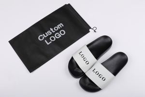 Zapatillas deslizantes con logotipo personalizado para mujer, calzado con logotipo personalizado en relieve, Pu, personalizadas - Product Image 3