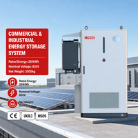 Batterie de stockage d'énergie haute tension grande capacité 261 kWh 832 V, refroidissement liquide, armoire ESS extérieure LiFePO4 314 Ah, usage commercial, IP55