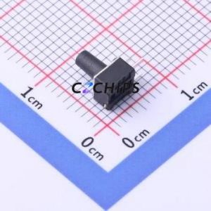 YTS1H0172LBT10 Tactile Switch Through hole Component (THT) Switch Single Pole Single Throw Round Button 2.5N Right Angle Insert - Product Image 2