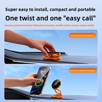 Support magnétique pour téléphone portable en aluminium avec charge sans fil, pliable et rotatif, pour lit et bureau