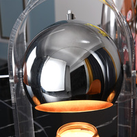 Lampe chauffante électrique en métal doré moderne décorative de salon sans lampe chauffante de bougie de flamme