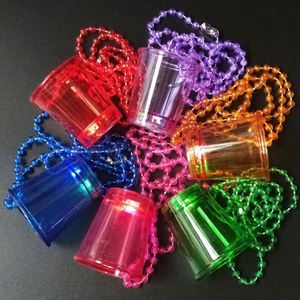 Custom Logo LED Light Mini Shot Glass Necklace 50ml Eco-Friendly Reusable for Halloween Christmas Birthday Promotional <b>Gifts</b> - Product Image 4