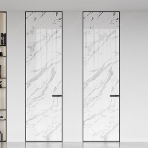 Villa-Büro Rahmenlose Weiße PVC-WPC-Tür mit Versteckten Scharnieren, Flächenbündige Holzoptik, Modernes Unsichtbares Türdesign - Product Image 2
