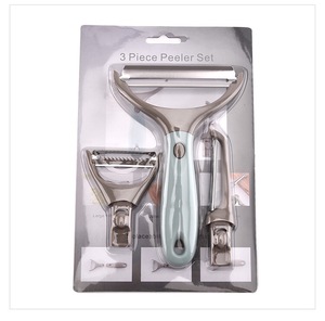 ที่ปอกผักแบบมืออาชีพ 3-in-1 ใบมีดสแตนเลส ที่ขูดผักแบบจูเลียน ที่หั่นผักอเนกประสงค์ ที่ปอกเปลือกพลาสติกอเนกประสงค์ - Product Image 4
