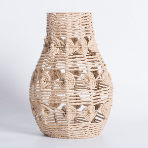 Rattan Pendant Lamp E27 Round <b>Led</b> <b>Light</b> <b>For</b> Bedroom Living <b>Room</b> Decorative Lighting - Product Image 3