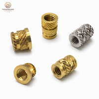 Set Insert Berulir Kuningan dengan Motif Knurled, Mur Heat Set untuk Pencetakan 3D, Bagian Cetakan Injeksi, Pengikat Ulir yang Dapat Digunakan Kembali