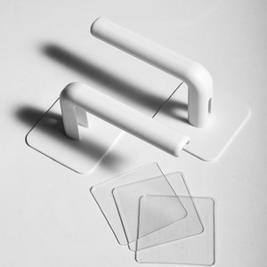 Gancho para puerta en forma de L, gancho de plástico sin perforaciones, gancho para guardar sombreros, gancho doméstico que no deja marcas, soporte para pañuelos, toallero. - Product Image 4