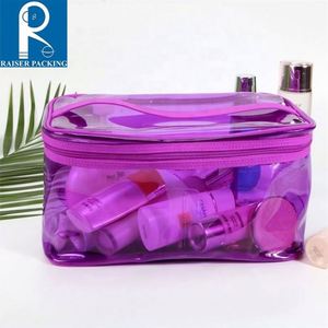 High Quality Custom Clear TPU Travel <b>Makeup</b> <b>Storage</b> Cosmetic Bag Fashionable Waterproof <b>Makeup</b> Organizer with Zipper Closure - Product Image 2