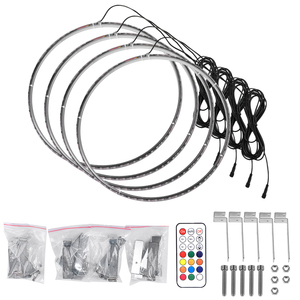 Vòng RGB LED bánh xe ánh sáng nhiều màu lốp bánh xe dải ánh sáng màu <span class=keywords><strong>flash</strong></span> cho off road sử dụng UTV ATV Led Xe Bánh Xe vòng ánh sáng - Product Image 3