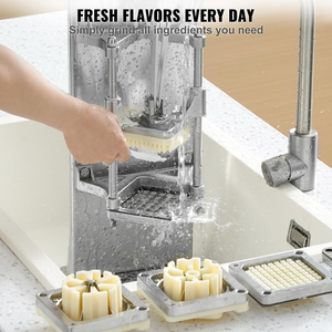 Machine à découper les frites en aluminium manuelle, en acier inoxydable, trancheuse à légumes, coupe-fruits en forme <span class=keywords><strong>de</strong></span> coin - Product Image 6
