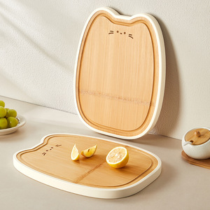 Planche à découper en forme de chat en bambou, anti-moisissure, antibactérienne, pour fruits et aliments pour bébés, bloc de découpe pour la cuisine domestique - Product Image 1