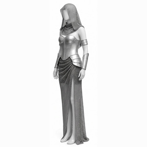 Costume de <span class=keywords><strong>chevalier</strong></span> rétro pour femme, style Renaissance, nouvelle fausse maille, costume de cosplay, tenue de scène pour Halloween - Product Image 5