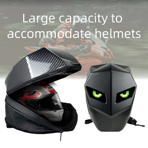 Mochila LED impermeable con pantalla brillante tipo ciclopes para casco de motocicleta, mochila Bluetooth DIY con pantalla, alimentada por USB 5V - Product Image 5