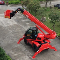 Chariot télescopique rotatif HNTR4015 de 15 m, 4 tonnes, rotation à 360 degrés, avec attache rapide