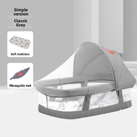 Lit de bébé à bascule Aby Bassinet Trolley, berceau amovible pour nouveau-né, lit portable pour nourrisson, moustiquaire respirante en coton, 25 kg