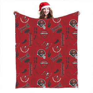 定制美式足球曲棍球队标志扔毛毯球队克利夫兰布朗毛绒扔毛毯法兰绒毛毯 - Product Image 2