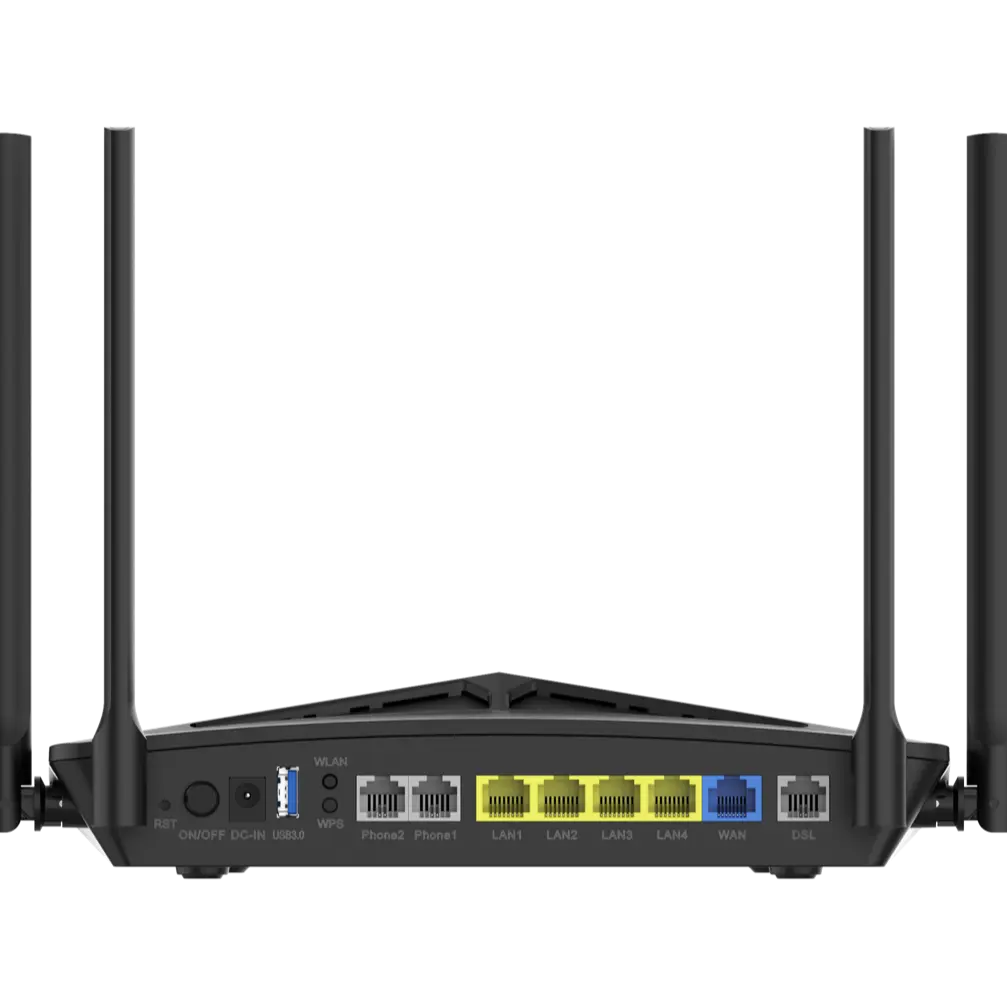 ZXV621 kablosuz Modem 1 * WAN + 4 * LAN AX1800 Dual Band Gigabit Wi-Fi6 ADSL VDSL Modem yönlendirici