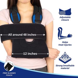 Attelle d'abduction d'épaule médicale avec sangle de bras réglable, respirante, en néoprène souple, pour blessures unisexes - Product Image 2