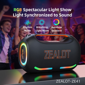Enceinte portable ZEALOT ZE41 250W, étanche IPX6, avec lumière RVB, OTG, égaliseur, application, basses puissantes, enceinte d'extérieur pour les fêtes - Product Image 4