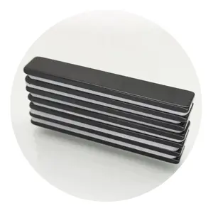 Hot sale strong permanent magnet black epoxy coating n35 n45 n52 rectangular long bar neodymium magnets for sale