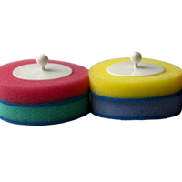 Éponge de nettoyage moussante pour salle de bain, brosse de toilette et tampons à récurer, écologiques et faciles à nettoyer