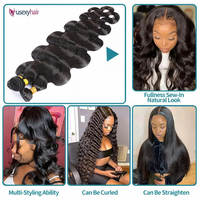 Grade 12A vente en gros 32 38 40 pouces vague de corps paquets de cheveux humains vierges cuticules cambodgiennes alignées extension de tissage de cheveux indiens bruts