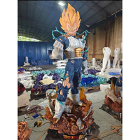 Figure d'action de film grandeur nature en résine de fibre de verre Dragon Ball Dessin animé Anime Sculpture en résine Vegeta