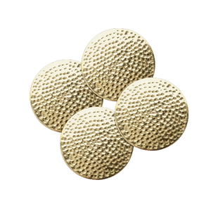 Eco -Friendly Modern <b>Gold</b> Plated Hammered Design Metal Round <b>Coaster</b> Round marble bar <b>coasters</b> - Product Image 6
