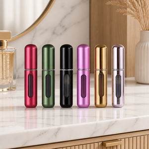 Factory Wholesale 5ml Travel <b>Perfume</b> Spray Bottle Portable Refillable Pocket Atomizer Bottle with Visual Window - Product Image 1