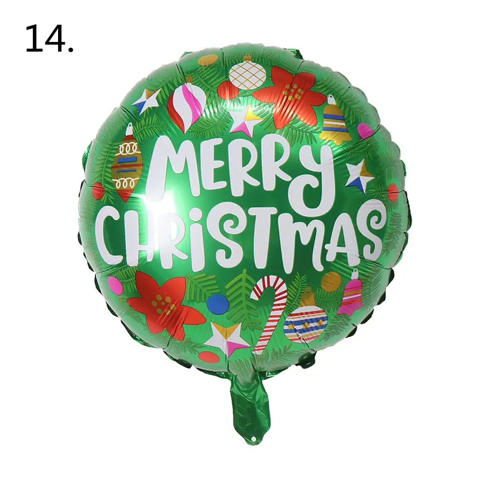 Wholesale 18 inch round shaped foil balloon Merry Christmas party decoration Christmas gifts for kids toys