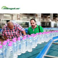Mingstar Mini machine d'embouteillage et de capsulage à eau en plastique 3 en 1 entièrement automatique pour petites entreprises
