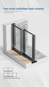 <span class=keywords><strong>Rideau</strong></span> en verre moderne <span class=keywords><strong>Porte</strong></span> pliante avec aluminium sans cadre Patio coulissant Panoramique Accordéon Balcon Cloison <span class=keywords><strong>Porte</strong></span> pliante - Product Image 4