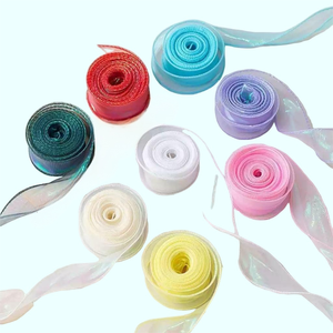 (10 หลา/แพ็ค) ริบบิ้นออร์แกนซ่าสองด้าน ขนาด 4 ซม. ลายหางปลาหลากสี สำหรับเครื่องประดับผมโลลิต้า โคมไฟ และของตกแต่งบ้าน - Product Image 5