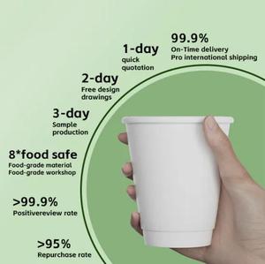 Tasses à thé et à café jetables écologiques de qualité alimentaire garantie pour les fêtes - Product Image 5