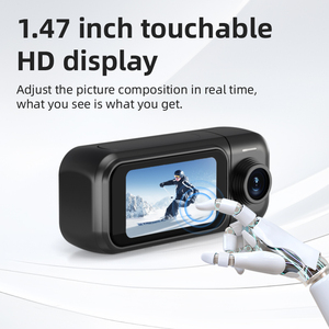 Cámara de Acción 1080p Mini <span class=keywords><strong>HD</strong></span> Deportiva 2.4G WiFi Grabación POV Soporte de Atracción Pantalla Táctil de 1.47 Pulgadas Mini Cámara Exterior 180 °   Rotación - Product Image 2