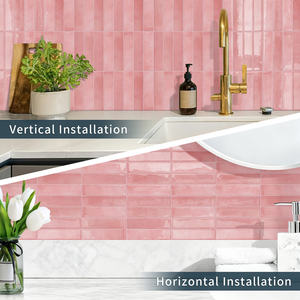 Decoración del Hogar, Azulejos Autoadhesivos 3D ROSADOS, Pegatinas <span class=keywords><strong>de</strong></span> Azulejos para Pared, Azulejos Adhesivos para Cocina y Baño - Product Image 4