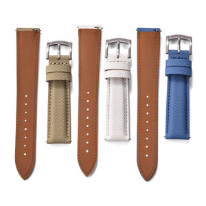 JUELONG, nuevo estilo, textura de tela, 18/19/20/22mm, correa de reloj de lona, tela de vela y cuero, correa de reloj híbrida de liberación rápida - Product Image 2