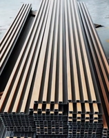 Panneau de revêtement mural en composite bois-plastique (WPC) à grain de bois co-extrudé pour extérieur, étanche