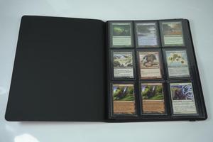 Nouveau style, classeur de cartes à collectionner en cuir PU noir personnalisé à 9 pochettes, pages intérieures en PP pour collection de cartes, échantillon disponible - Product Image 5