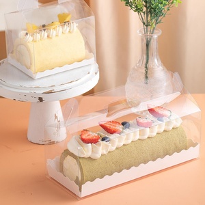 Nieuwe Pure Kleur Bento Loaf Transparant Mousse Cake Verpakking Met Hand - Product Image 6