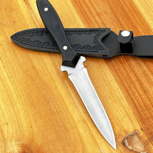 Couteau à lame fixe multifonctionnel personnalisable Warlock de haute qualité en acier inoxydable avec manche en bois, support OEM, garantie 1 an, modèle DE039 - Product Image 4