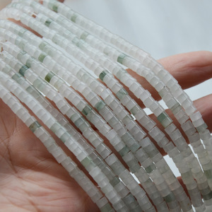 Tian Shan Ice Jade Spacer Beads 2x4mm Rectangle Natural <b>Stone</b> For Bracelet Necklace Making Transparent Green Loose Crystal - Product Image 1